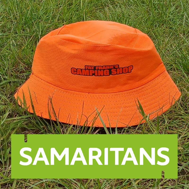 Fat Franks Bucket Hats 100% Donation Festival Samaritans Branch